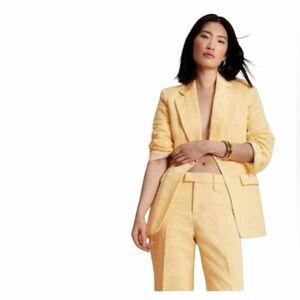 Banana Republic ISLET Soft Yellow Blazer Size 10